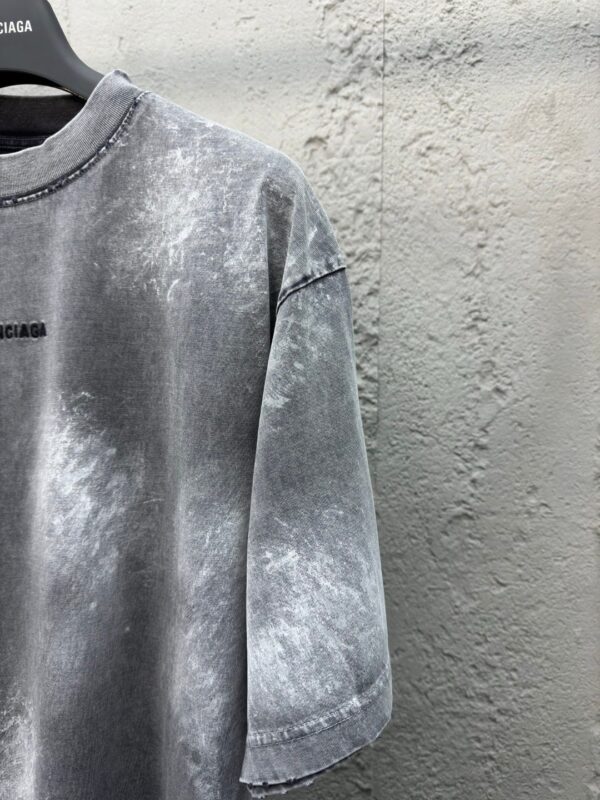 Balenciaga paint, splashed ink, embroidered lettering, short sleeves - 图片 6