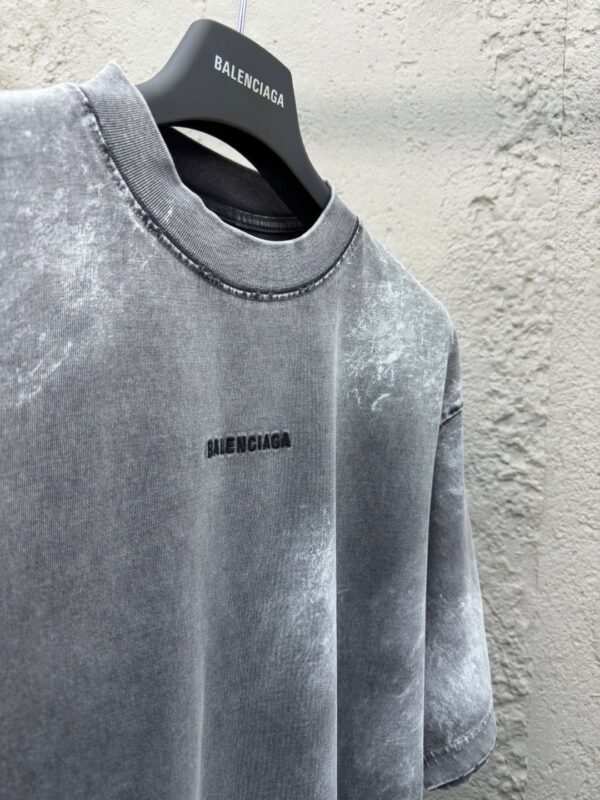 Balenciaga paint, splashed ink, embroidered lettering, short sleeves - 图片 5