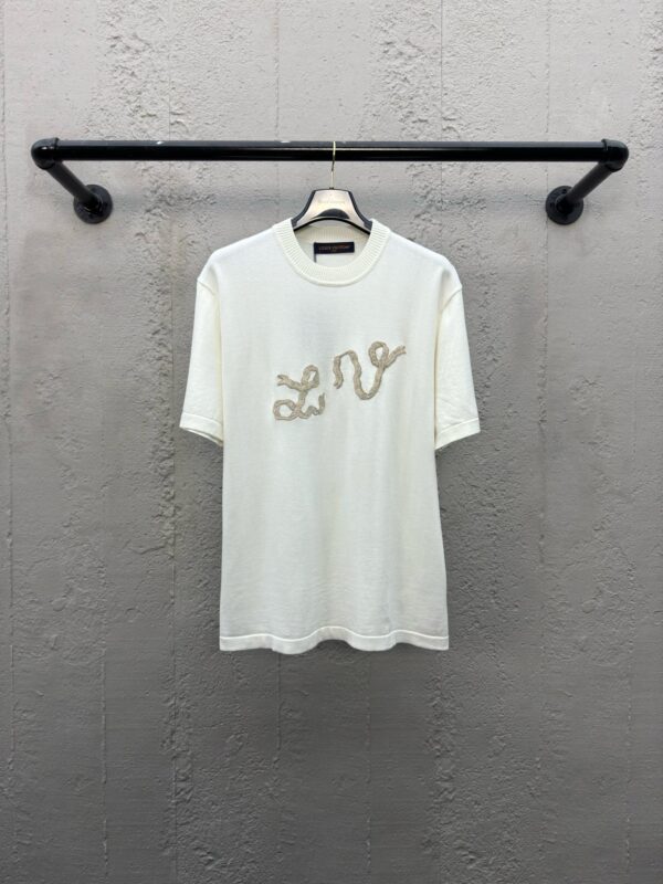 LOUIS VUITTON Ribbon embroidery wool short sleeves