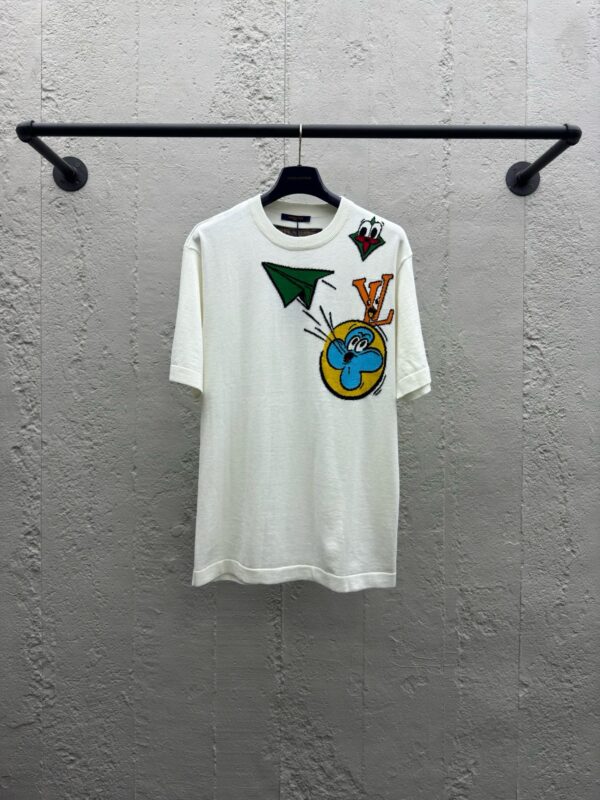 LOUIS VUITTON Wool knitted children's interest paper airplane wool short sleeves