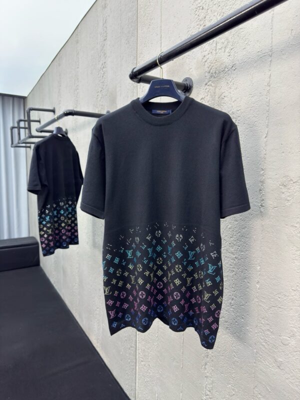LOUISVUITTON Hot drilling letter knitted short sleeves - 图片 3