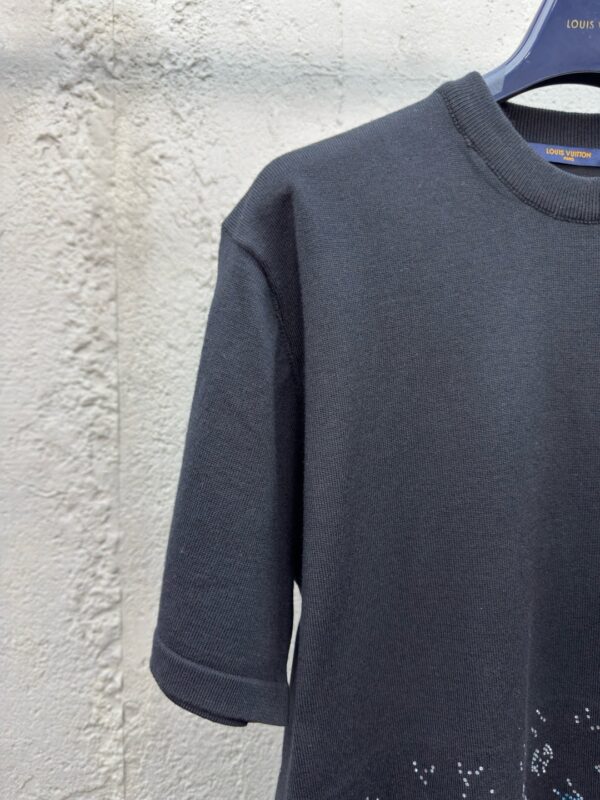 LOUISVUITTON Hot drilling letter knitted short sleeves - 图片 6
