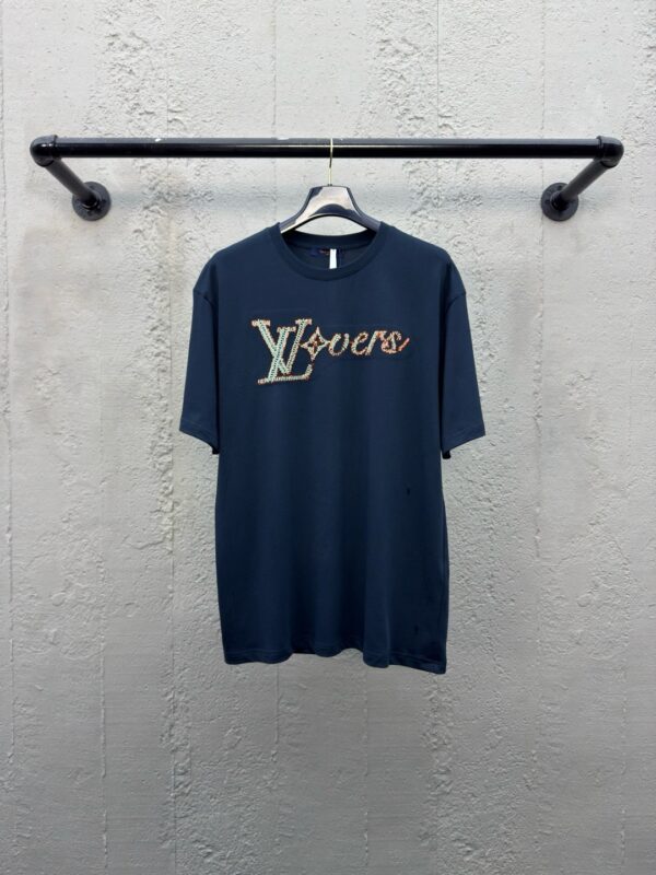 LOUIS VUITTON beaded letter short-sleeved T-shirt - 图片 9