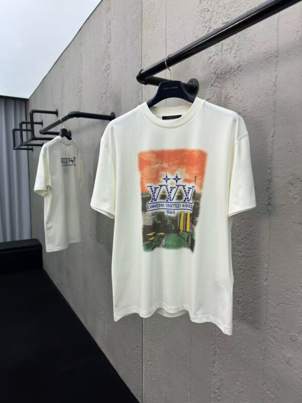 LOUIS VUITTON Rhinestone letter pattern short sleeves - 图片 3
