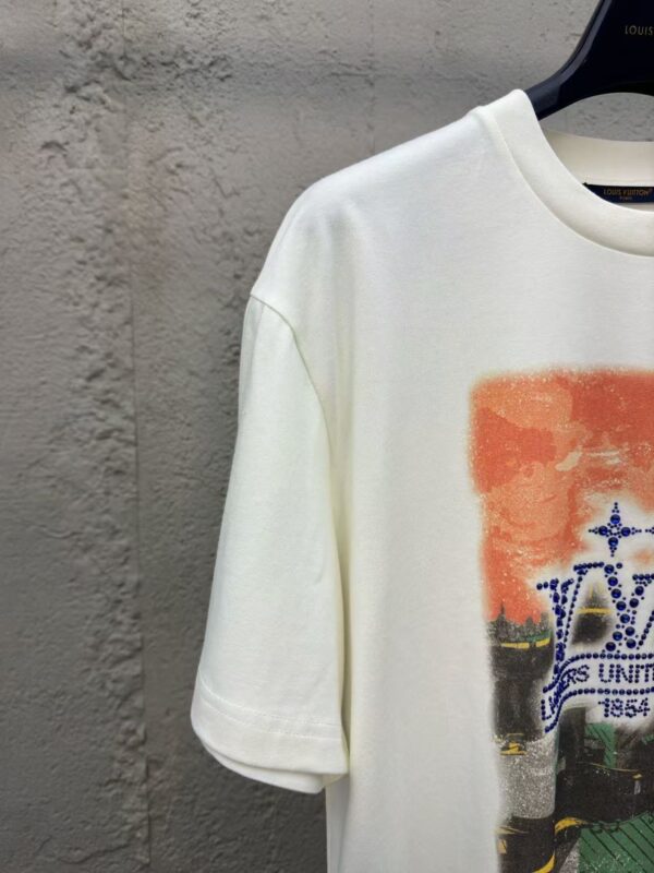 LOUIS VUITTON Rhinestone letter pattern short sleeves - 图片 5