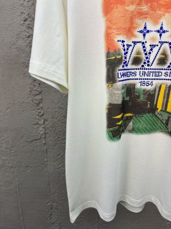 LOUIS VUITTON Rhinestone letter pattern short sleeves - 图片 8
