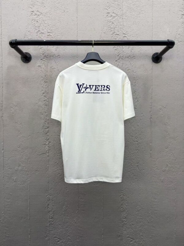 LOUIS VUITTON Rhinestone letter pattern short sleeves - 图片 2
