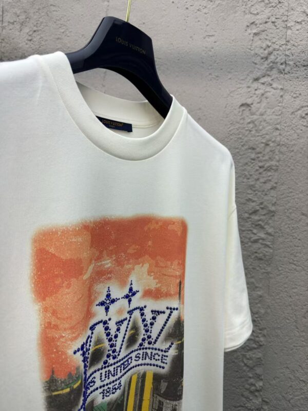 LOUIS VUITTON Rhinestone letter pattern short sleeves - 图片 10