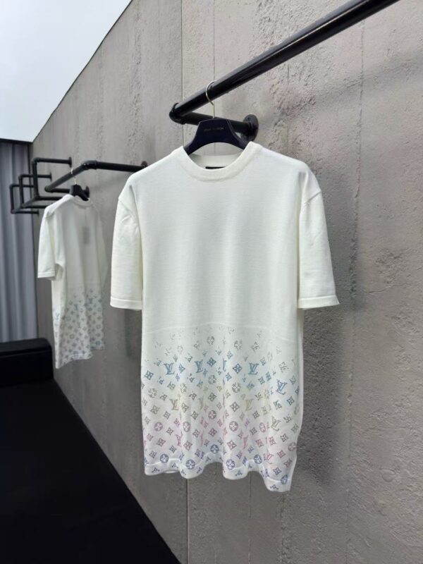 LOUISVUITTON Hot drilling letter knitted short sleeves - 图片 3
