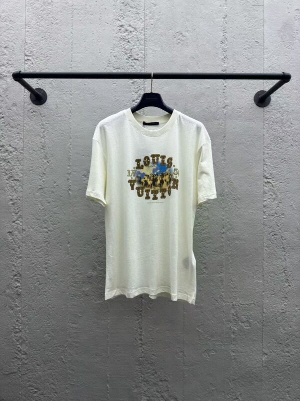 LOUIS VUITTON Western printed metal willow short sleeves