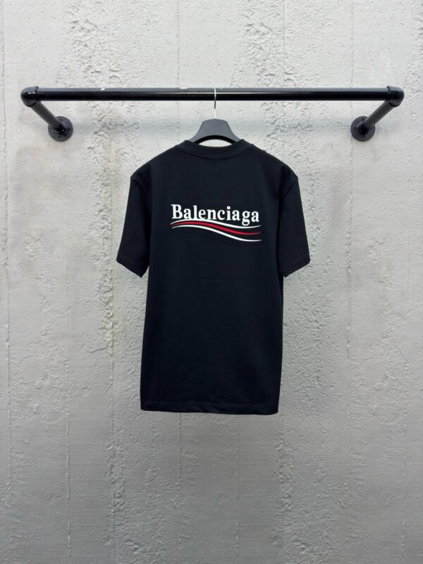 Balenciaga Coke wave embroidered short sleeves