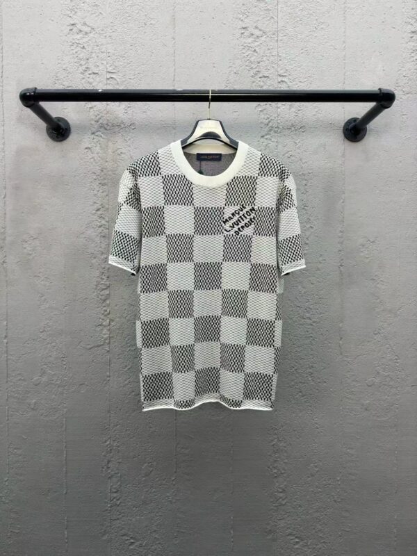 LOUIS VUITTON checkerboard wool short sleeves