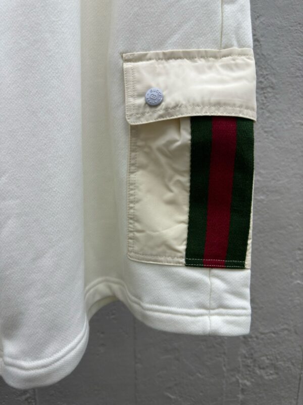 GUCCI GREEN AND RED WEB SHORTS - 图片 6