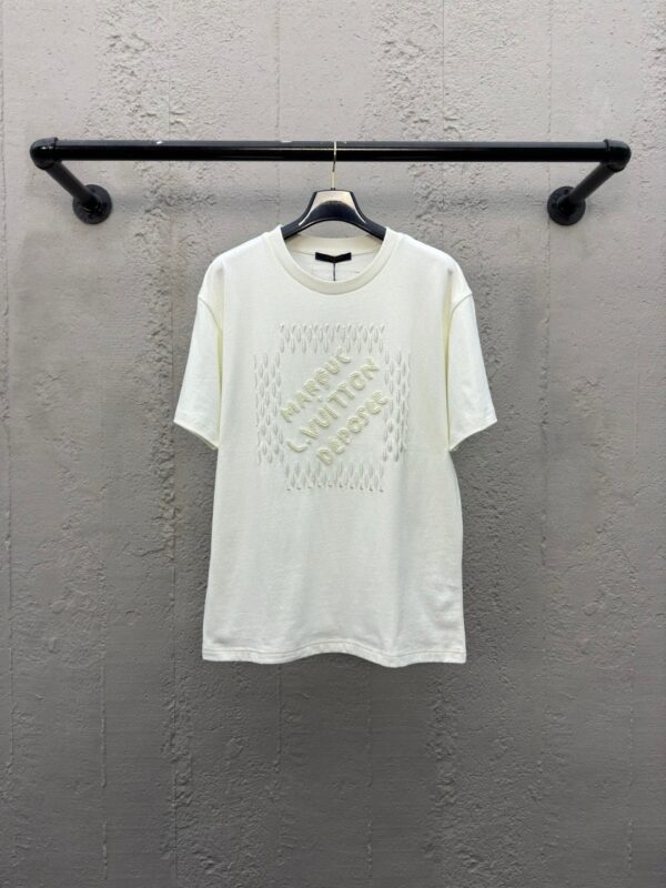 LOUIS VUITTON Embroidery beaded letter short sleeves