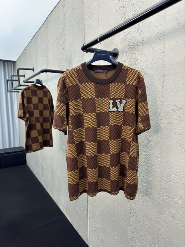 LOUIS VUITTON checked beaded wool short sleeves - 图片 3
