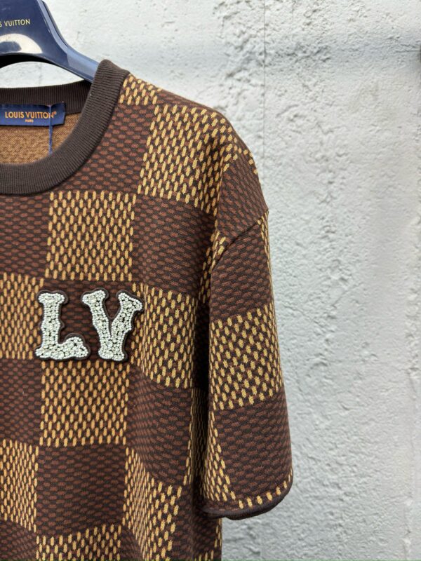 LOUIS VUITTON checked beaded wool short sleeves - 图片 7