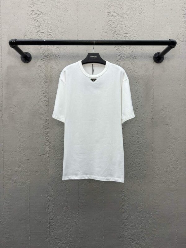 PRADA SHORT SLEEVES WITH TRIANGLE ON CHEST