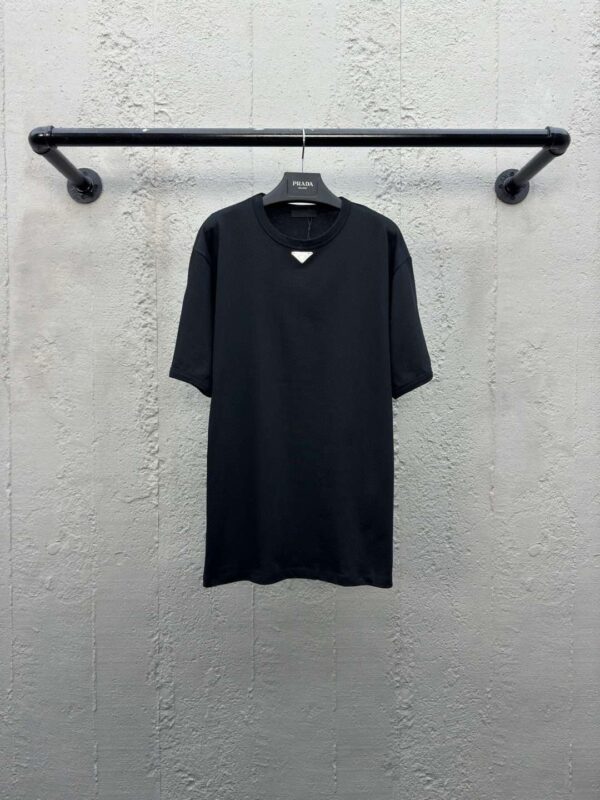 PRADA SHORT SLEEVES WITH TRIANGLE ON CHEST