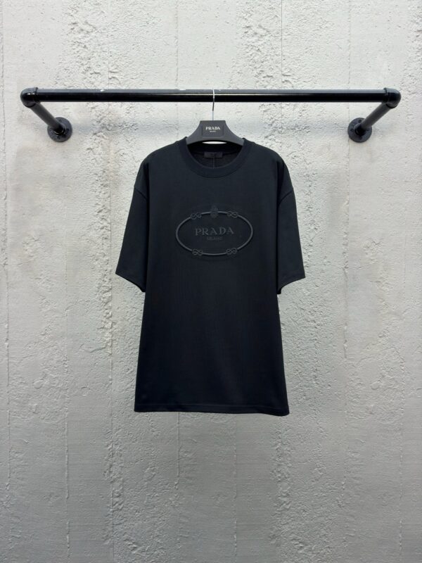 PRADA EMBROIDERED LETTERING SHORT SLEEVES