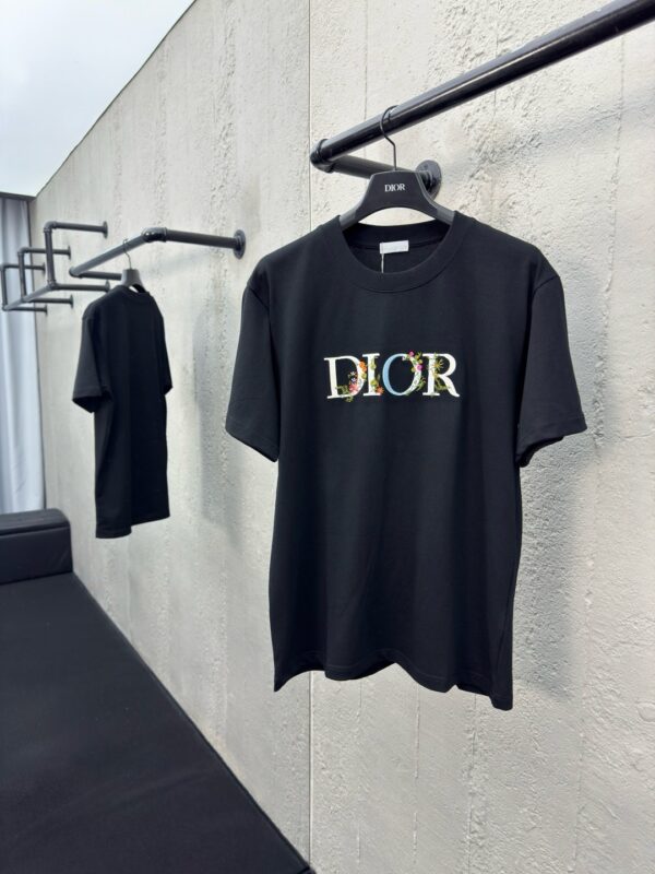 DIOR floral letter-printed short sleeves