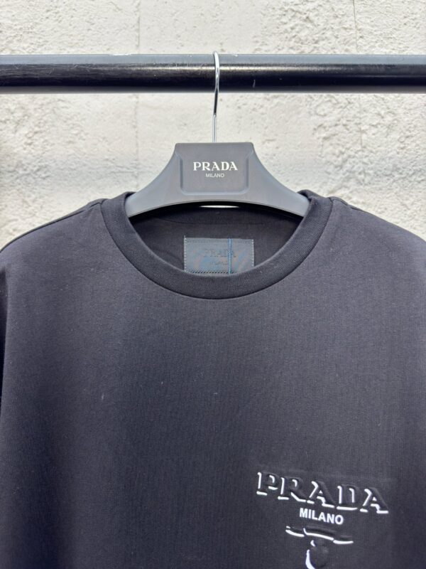 PRADA letter-laminated short sleeves - 图片 8