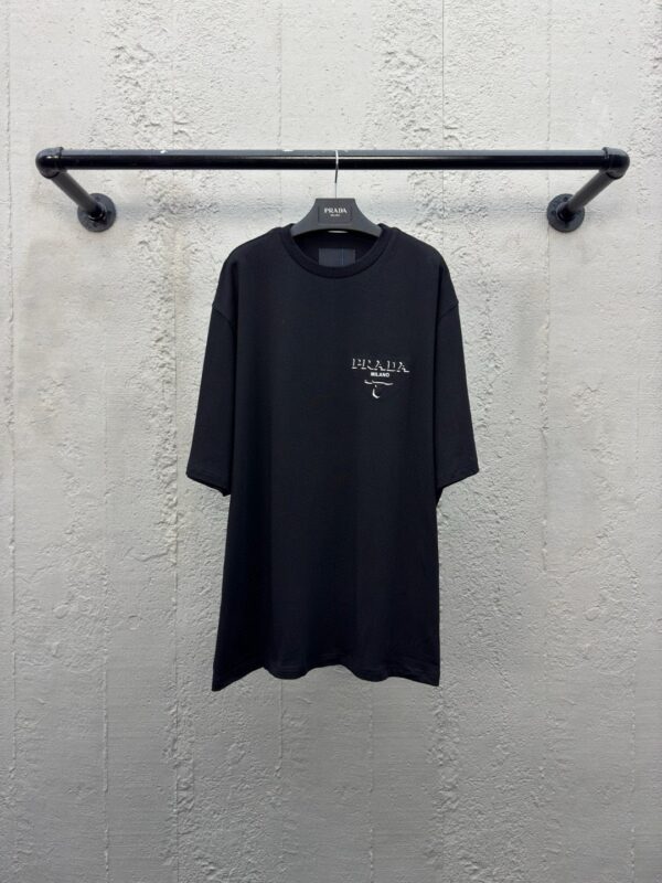 PRADA letter-laminated short sleeves