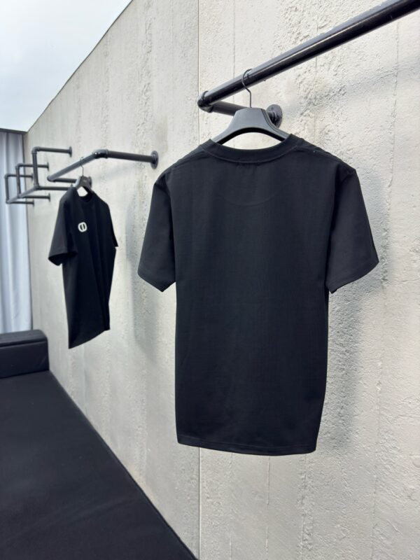 DIOR CD letter-embroidered round collar short sleeves - 图片 4