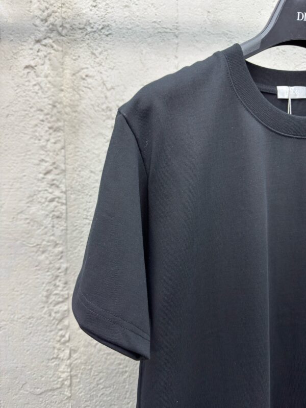 DIOR CD letter-embroidered round collar short sleeves - 图片 6