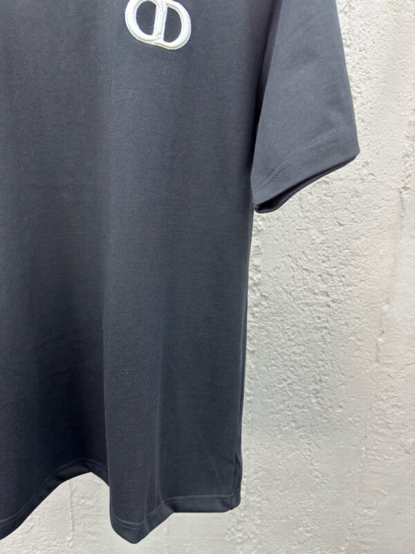 DIOR CD letter-embroidered round collar short sleeves - 图片 8