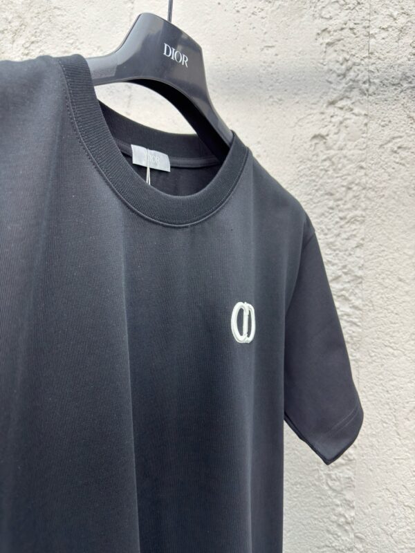 DIOR CD letter-embroidered round collar short sleeves - 图片 10