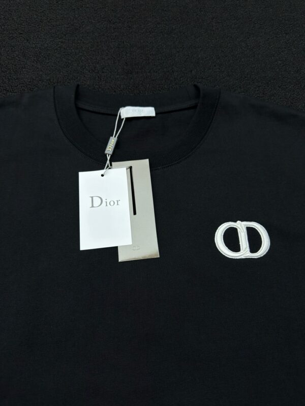 DIOR CD letter-embroidered round collar short sleeves - 图片 13