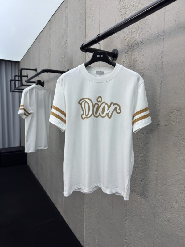 DIOR printed letter sleeves and webbing short sleeves - 图片 13