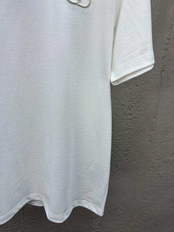 DIOR CD letter-embroidered round collar short sleeves - 图片 8