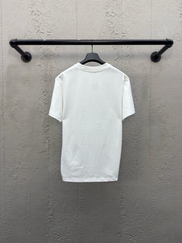 DIOR CD letter-embroidered round collar short sleeves - 图片 2