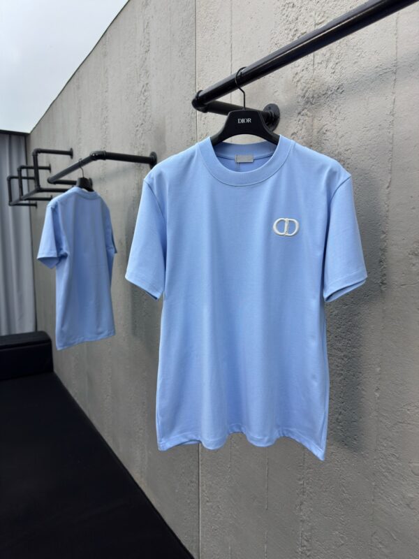 DIOR CD letter-embroidered round collar short sleeves - 图片 14