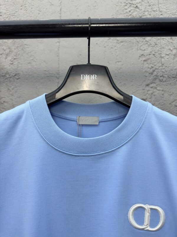 DIOR CD letter-embroidered round collar short sleeves - 图片 16