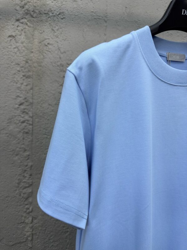 DIOR CD letter-embroidered round collar short sleeves - 图片 17