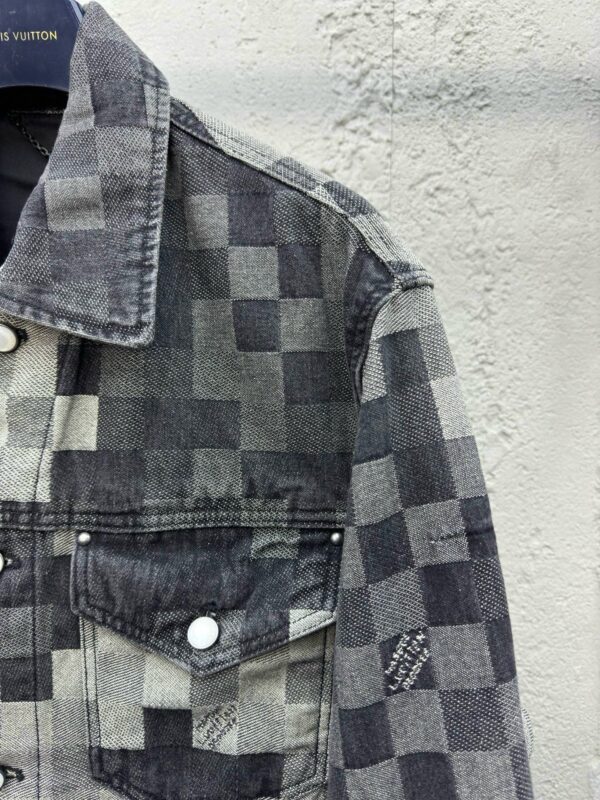 LOUIS VUITTON CHECKERBOARD MOSAIC DENIM JACKET - 图片 6