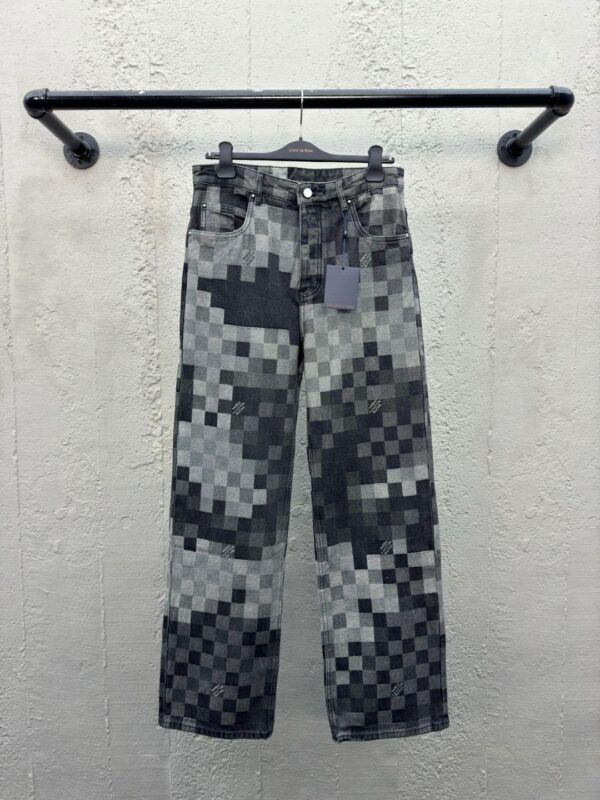 LOUIS VUITTON CHECKERBOARD MOSAIC JEANS