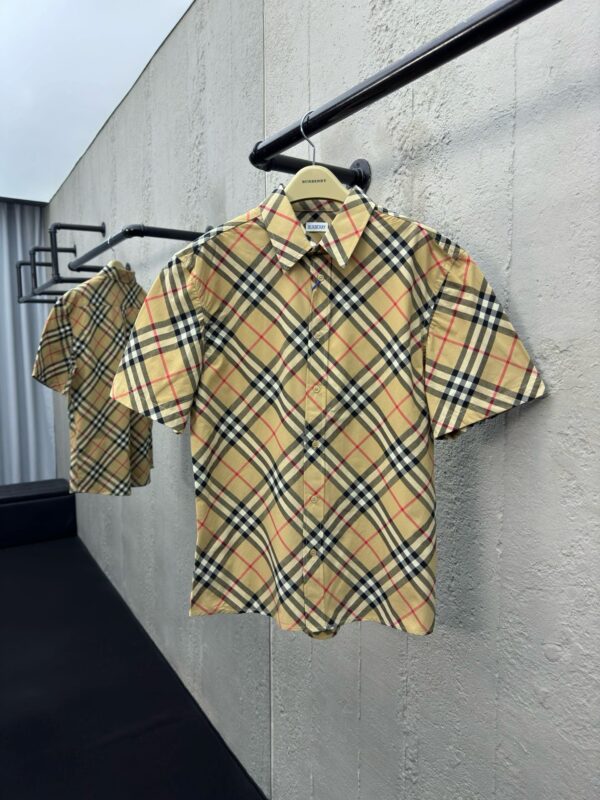 BURBERRY Twill plaid short-sleeved shirt - 图片 3