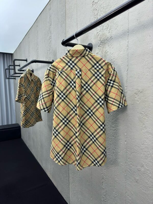 BURBERRY Twill plaid short-sleeved shirt - 图片 4
