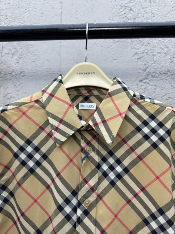 BURBERRY Twill plaid short-sleeved shirt - 图片 6