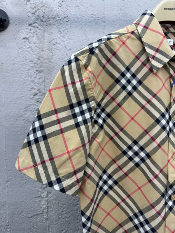 BURBERRY Twill plaid short-sleeved shirt - 图片 5