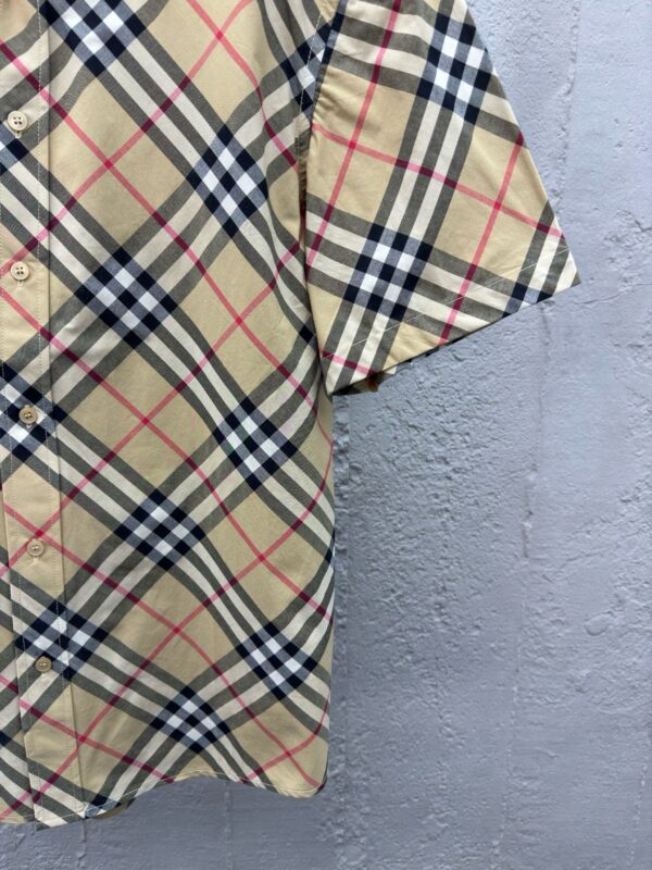 BURBERRY Twill plaid short-sleeved shirt - 图片 8