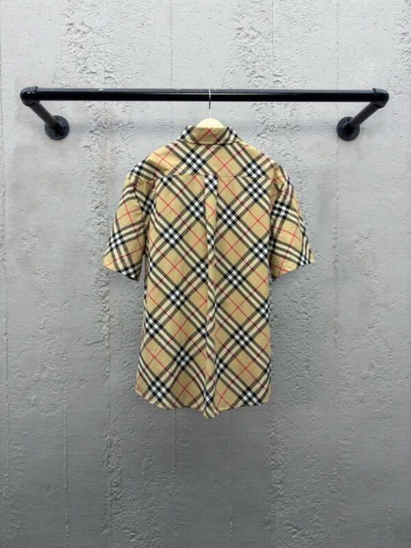 BURBERRY Twill plaid short-sleeved shirt - 图片 2