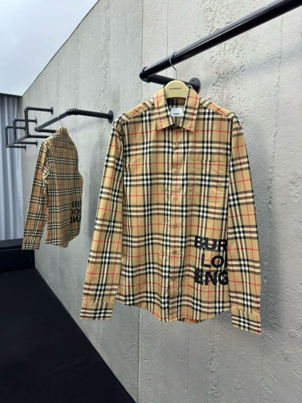 BURBERRY Letters offset long-sleeved shirt - 图片 3