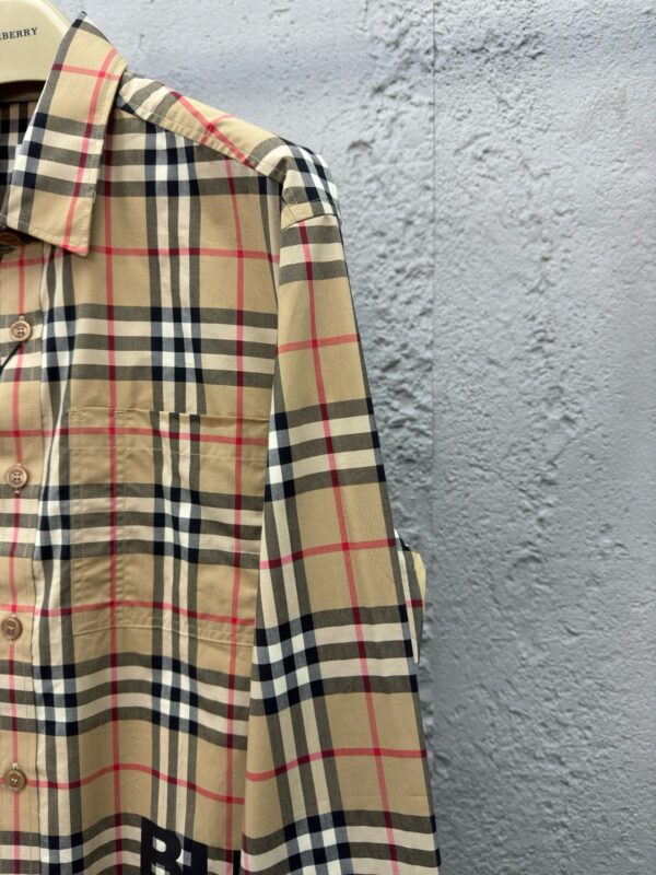 BURBERRY Letters offset long-sleeved shirt - 图片 6
