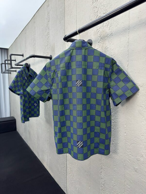 LOUIS VUITTON green checkered short-sleeved shirt - 图片 4