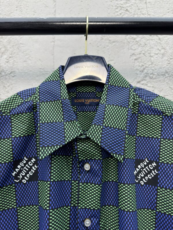 LOUIS VUITTON green checkered short-sleeved shirt - 图片 6