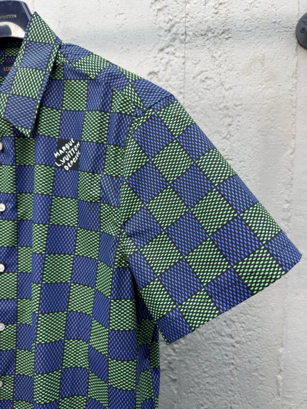 LOUIS VUITTON green checkered short-sleeved shirt - 图片 7